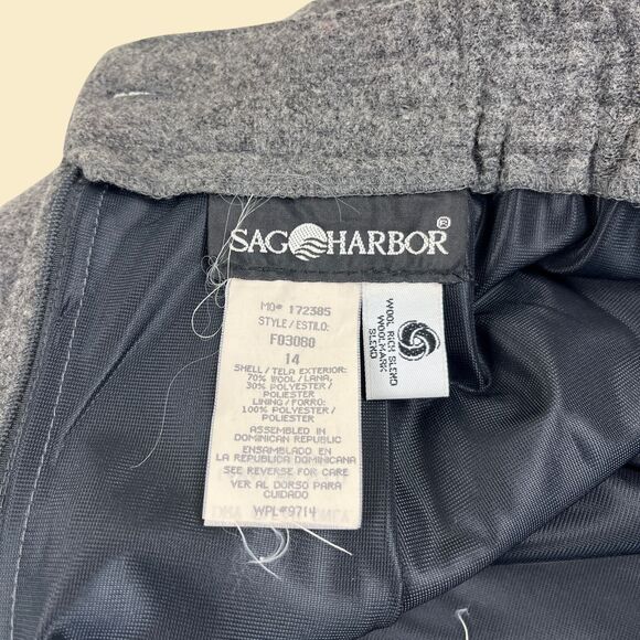 1980s grey wool skirt by Sag Harbor, vintage size 14 maxi skirt - Picture 2 of 8